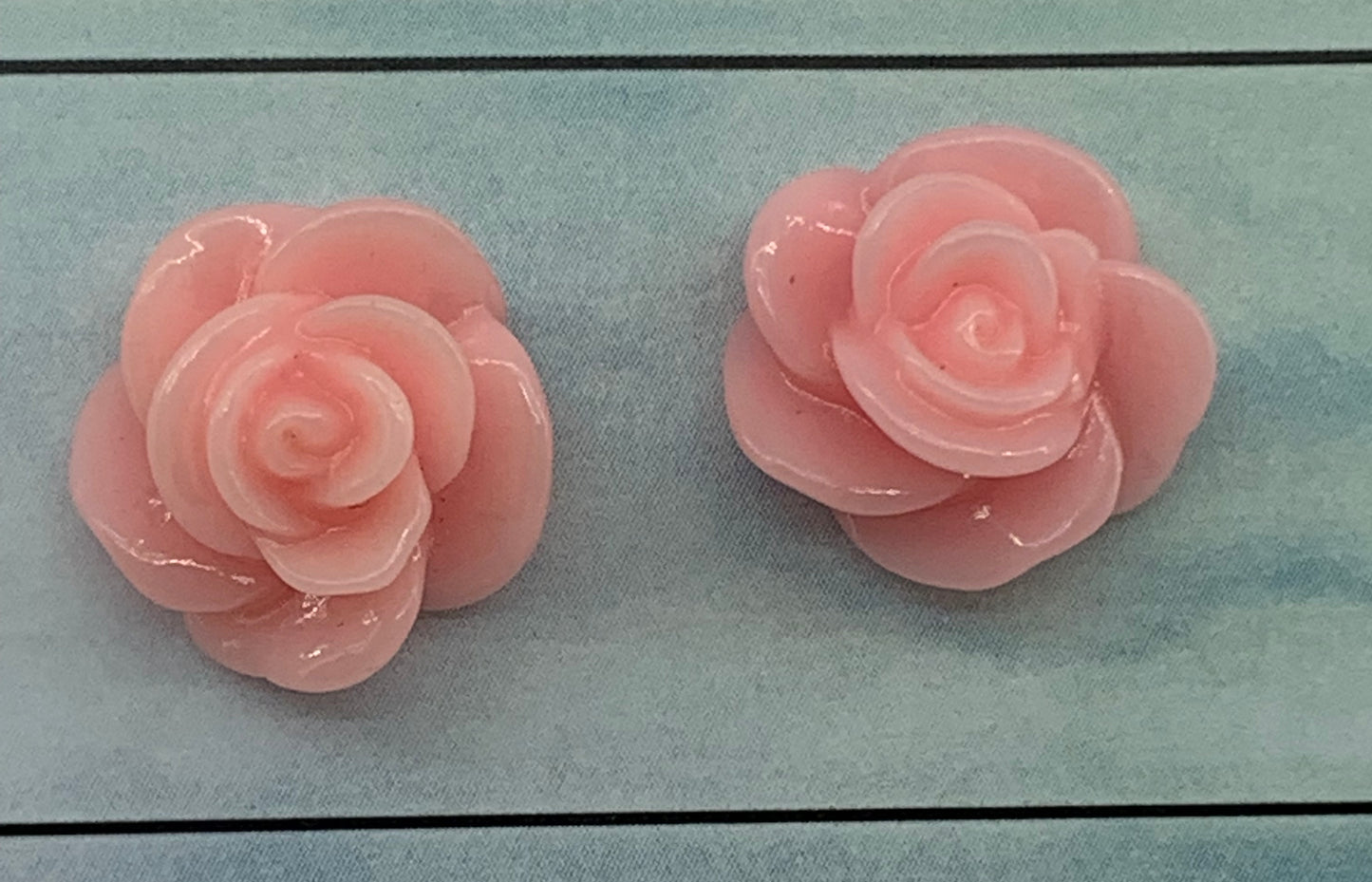 Resin Rose Studs- pick you colour