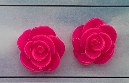 Resin Rose Studs- pick you colour