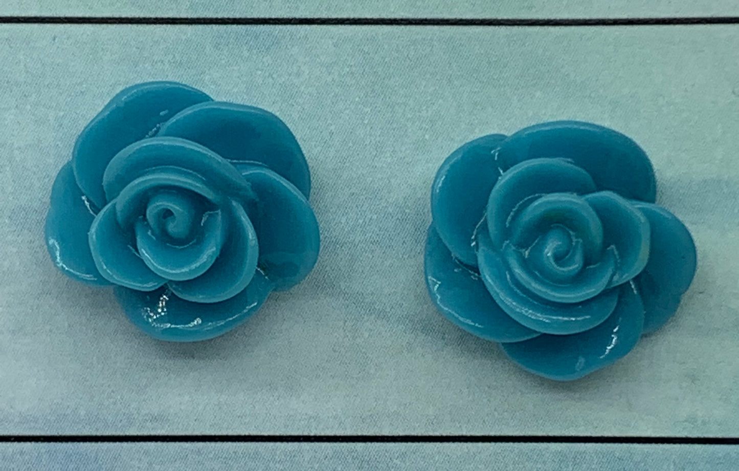 Resin Rose Studs- pick you colour