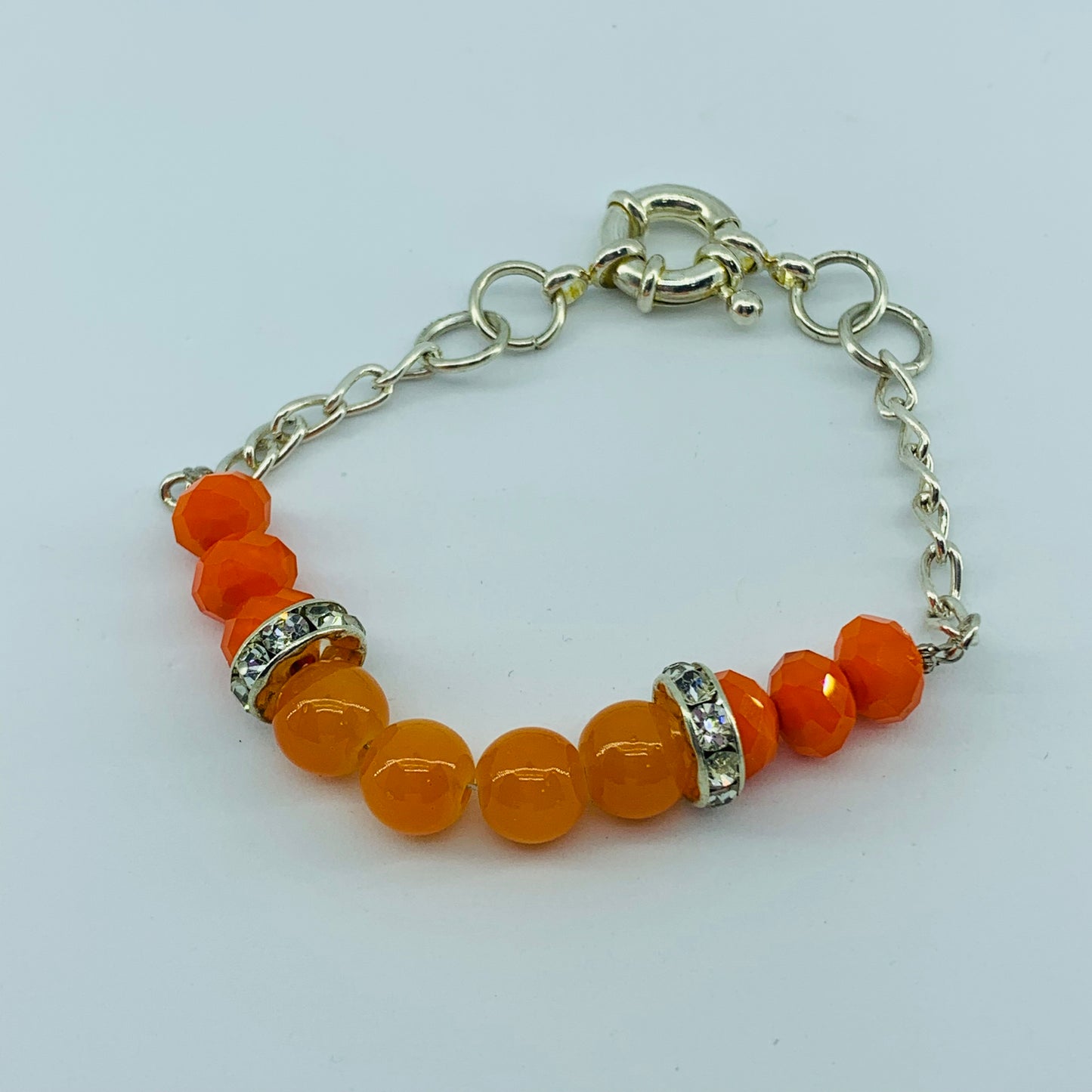 The Ombre Bracelet - Silver & Orange 1