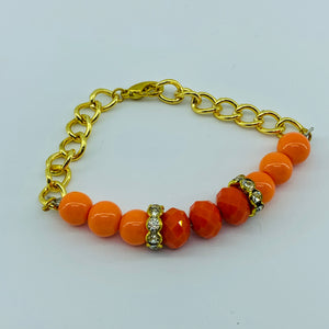 The Ombre Bracelet- Gold & Orange