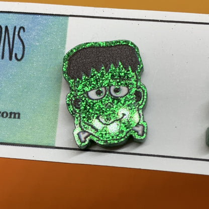 Halloween Studs, Witch, Frankenstein, Ghost