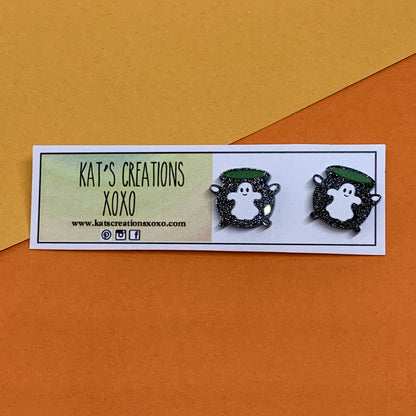 Halloween Studs, Witch, Frankenstein, Ghost