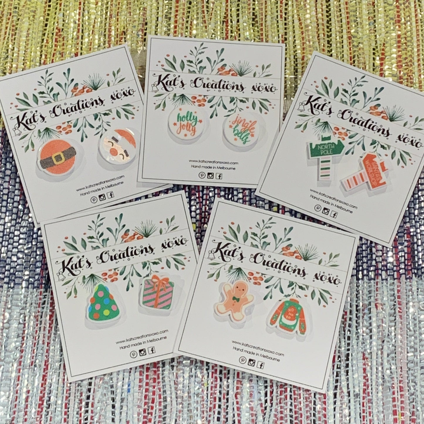 Mix Match Christmas studs