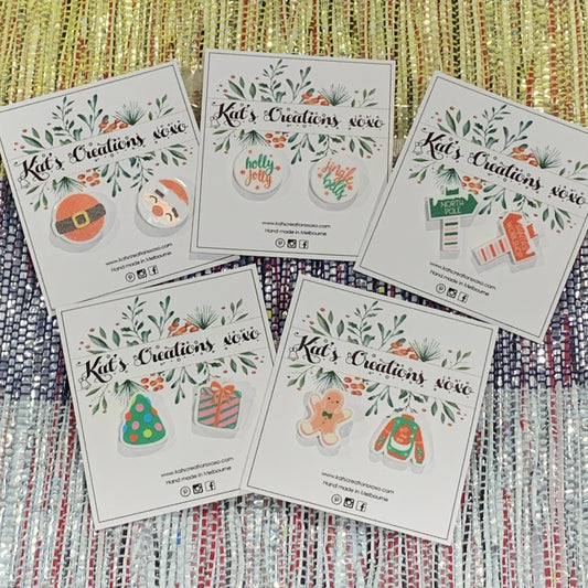 Mix Match Christmas studs
