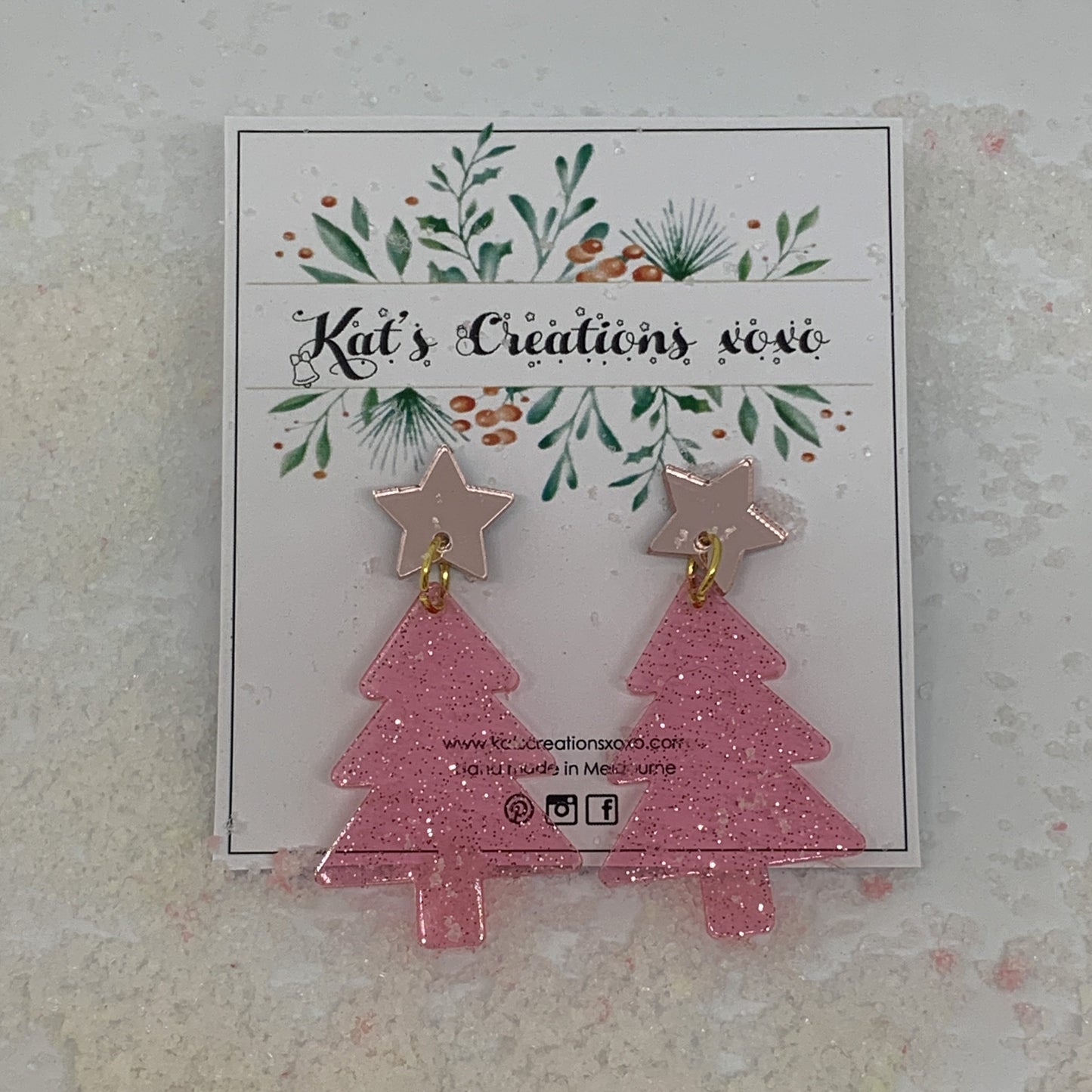 Glitter Christmas Tree Dangles