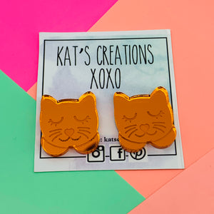 Kitty Cat Acrylic Statement Studs