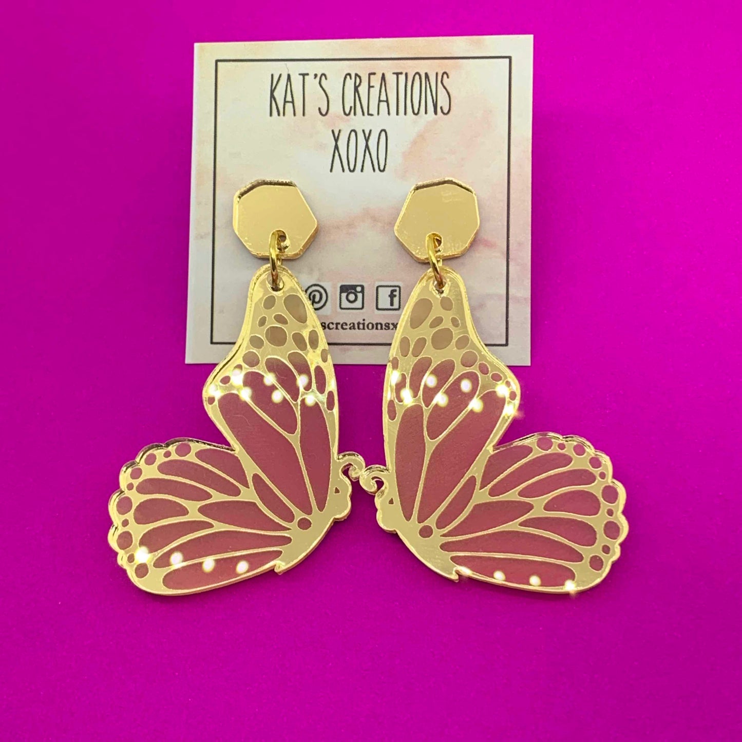 SALE Flutter-by Butterfly acrylic dangles