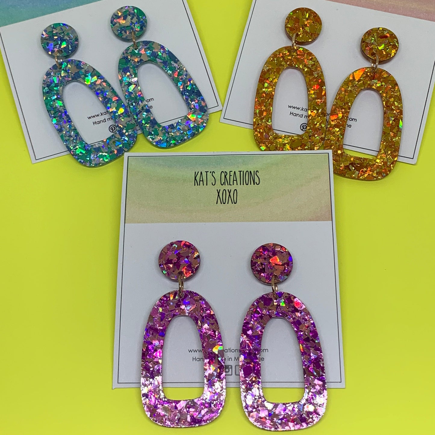 Ava Glitter dangles