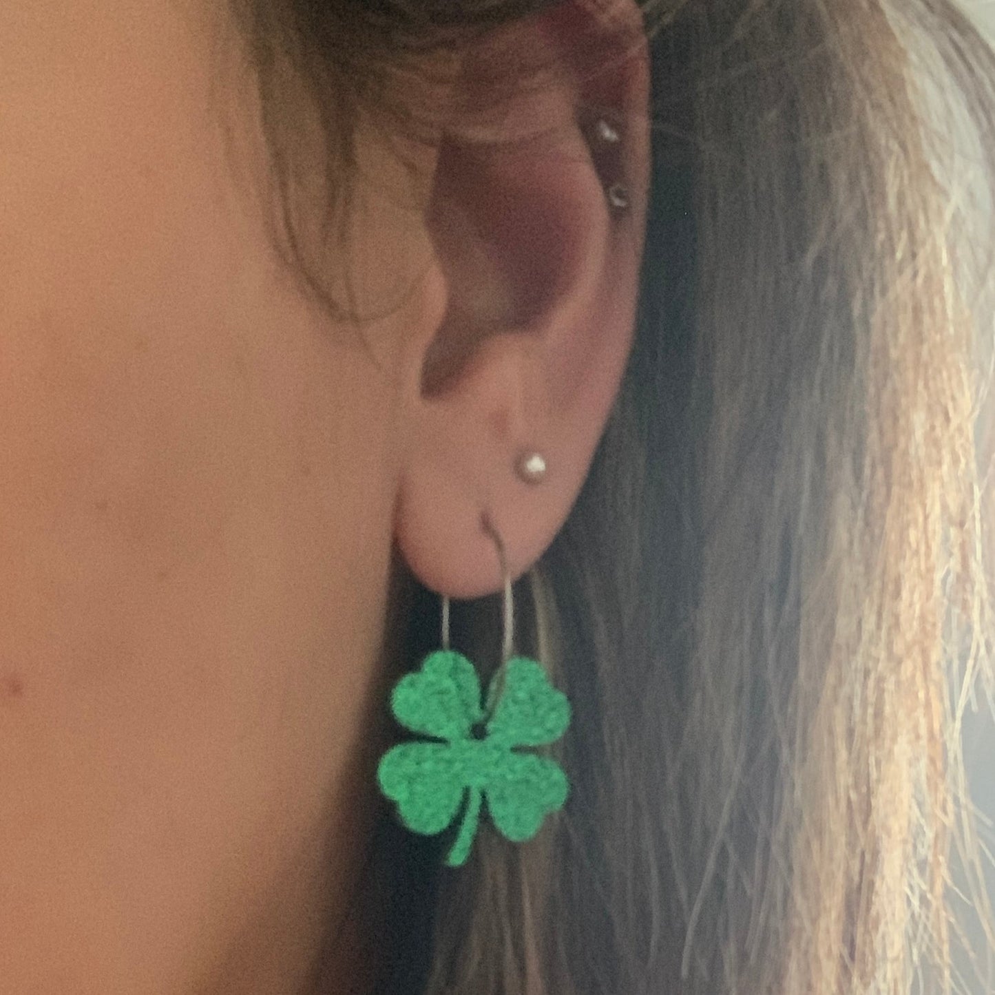 St Patrick's Day Shamrock Hoops