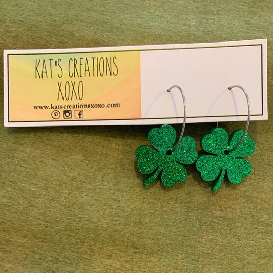 St Patrick's Day Shamrock Hoops