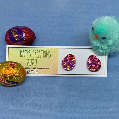 Easter Glitter Egg studs