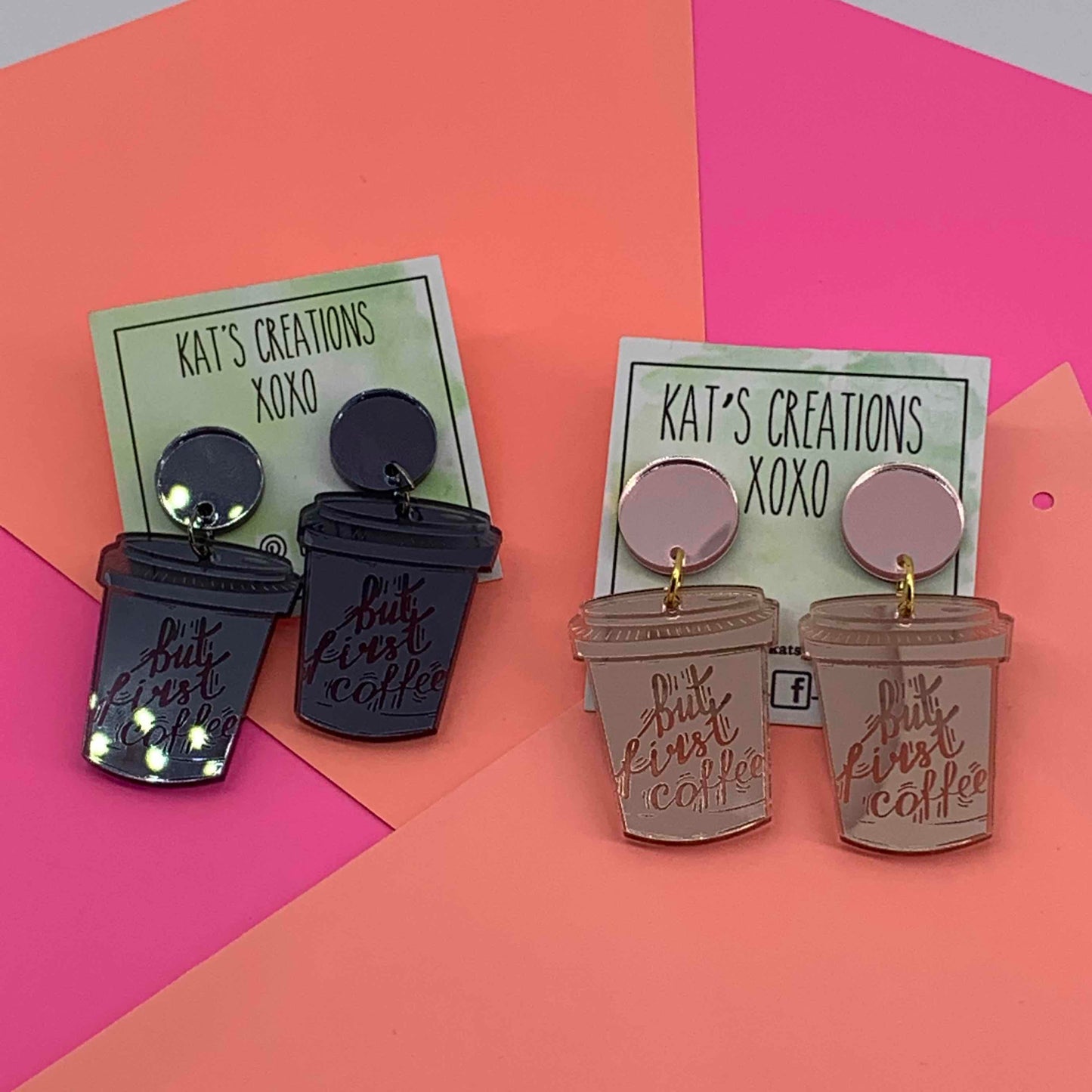 SALE But first, COFFEE acrylic dangle