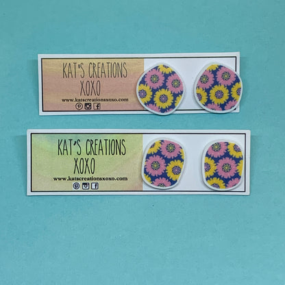 NEW Pattern Pebbles Studs