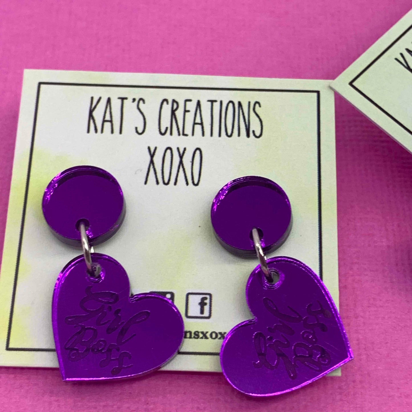 SALE Girl Boss Mirror Acrylic Dangle