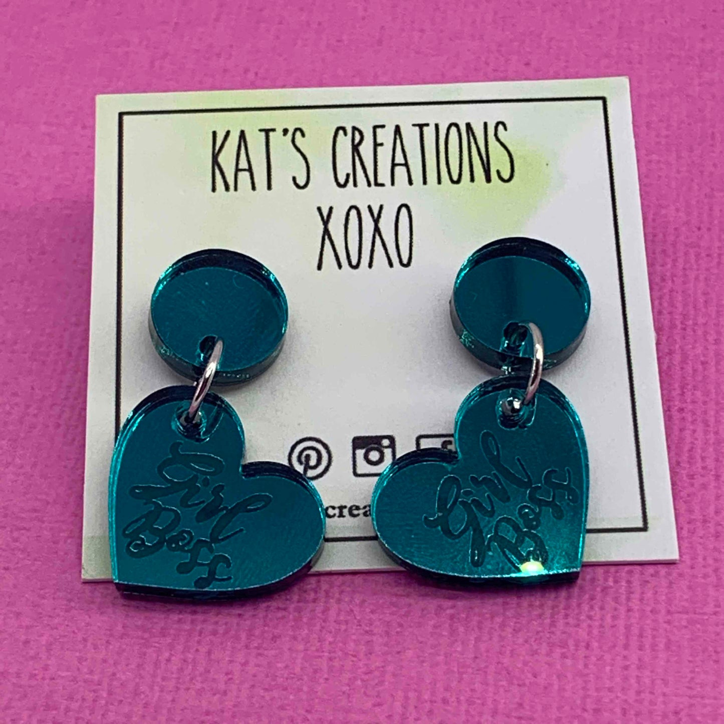 SALE Girl Boss Mirror Acrylic Dangle