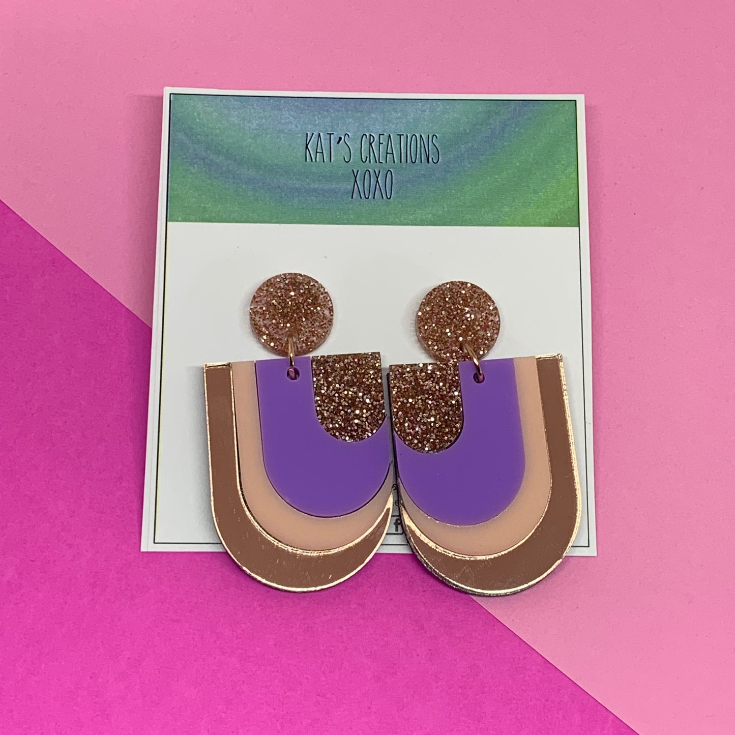 Pink Sara Arch Dangles