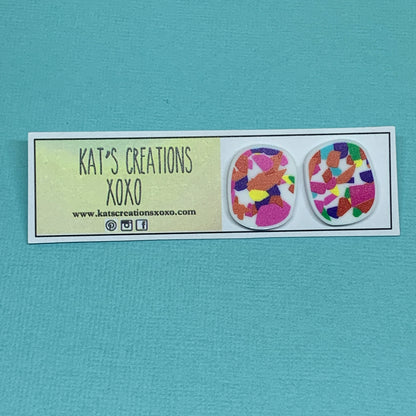 NEW Pattern Pebbles Studs