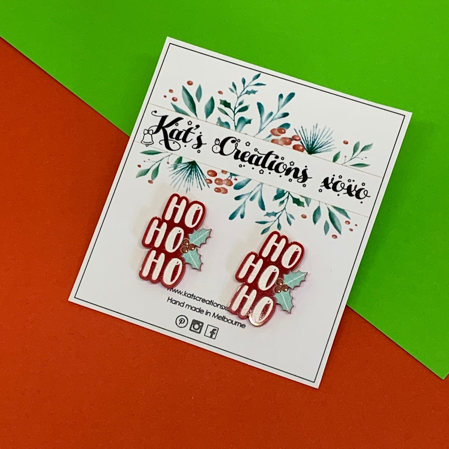 Christmas Studs- ho ho ho