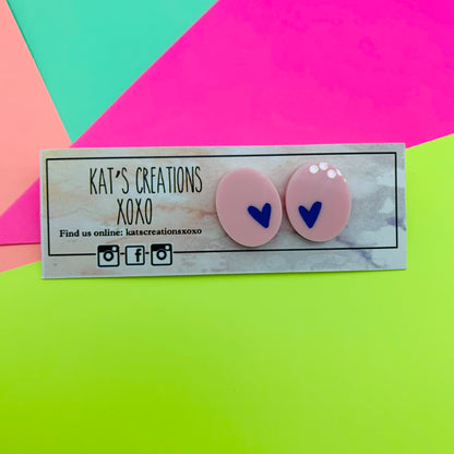 Olivia heart studs