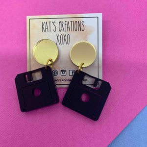 SALE Retro Floppy Disc Dangles