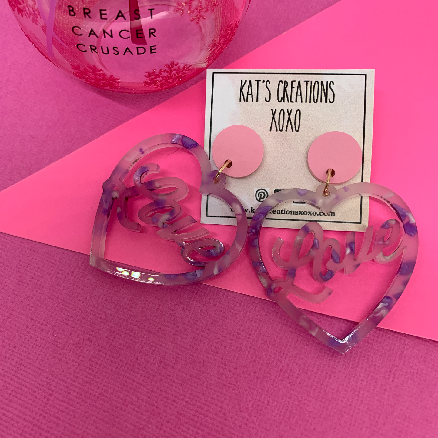 Earrings for a Cause LOVE YOUR BOOBS