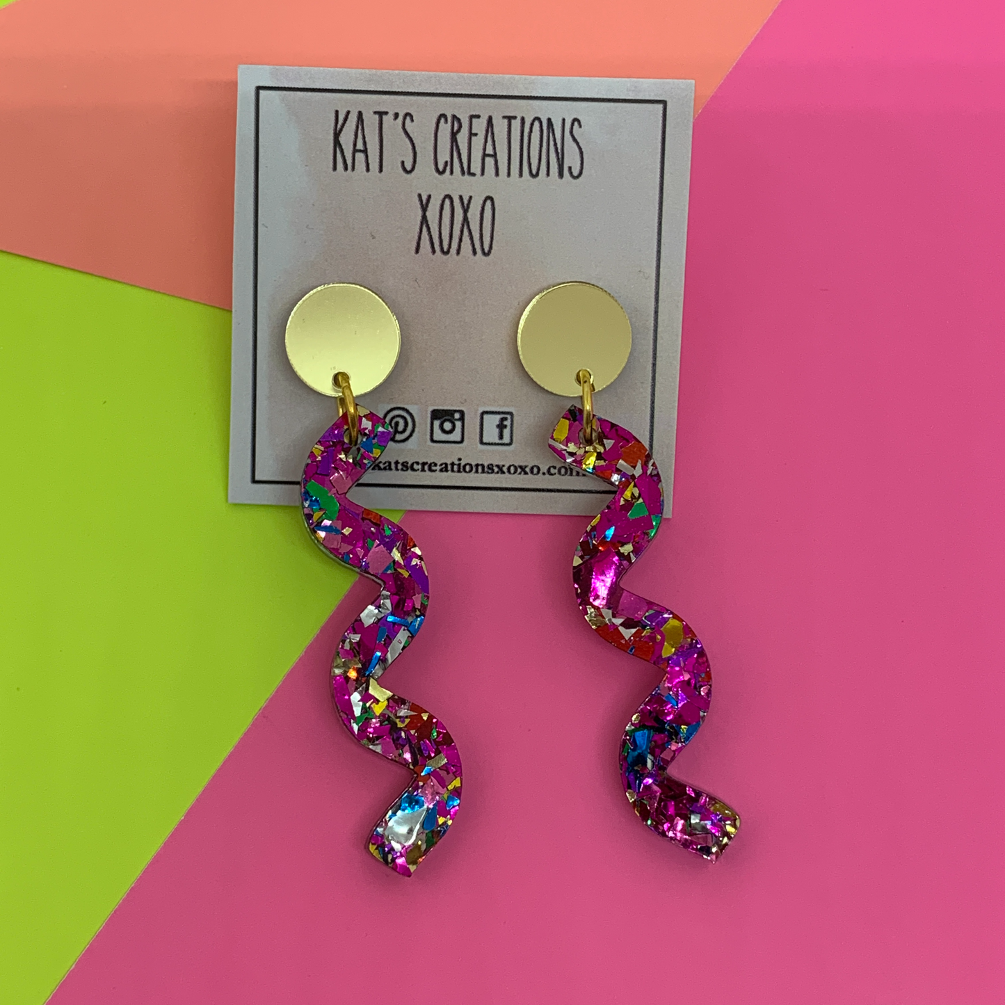 Glitter Worm dangles