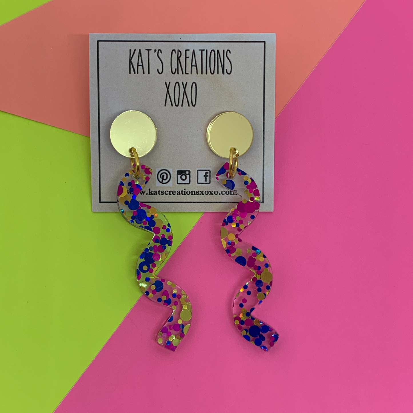 Glitter Worm dangles