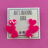 Valentines collection trio of hearts studs